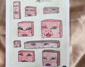 We Keep It Moving - Original Illustration - Colored Pencil Art