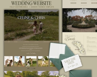 Editable Wedding Website Template: Canva Design with RSVP (Digital Download)