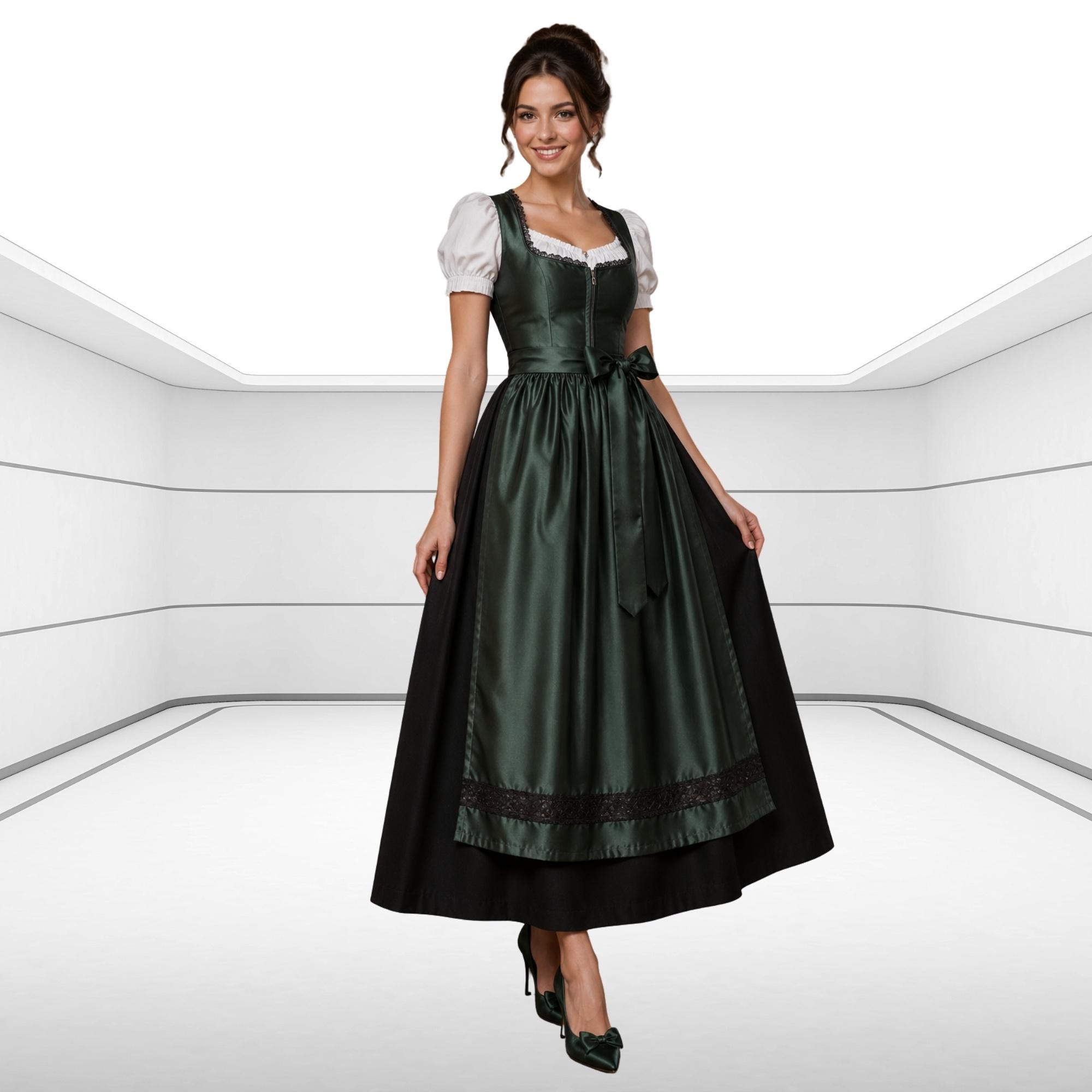 dirndl dress green Premium Emerald Green Dirndl main image 0