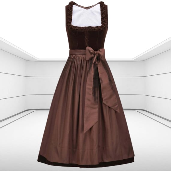brown dirndl dress Little Black Modest Ponte Dress main image 1