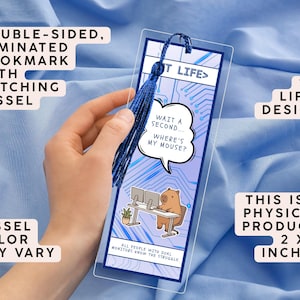 IT Life Bookmark With Tassel, Funny Tech Gift for Programmers, Nerds, Coding, Kawaii Capybara, Computer Science, Geek Squad, Office Humor