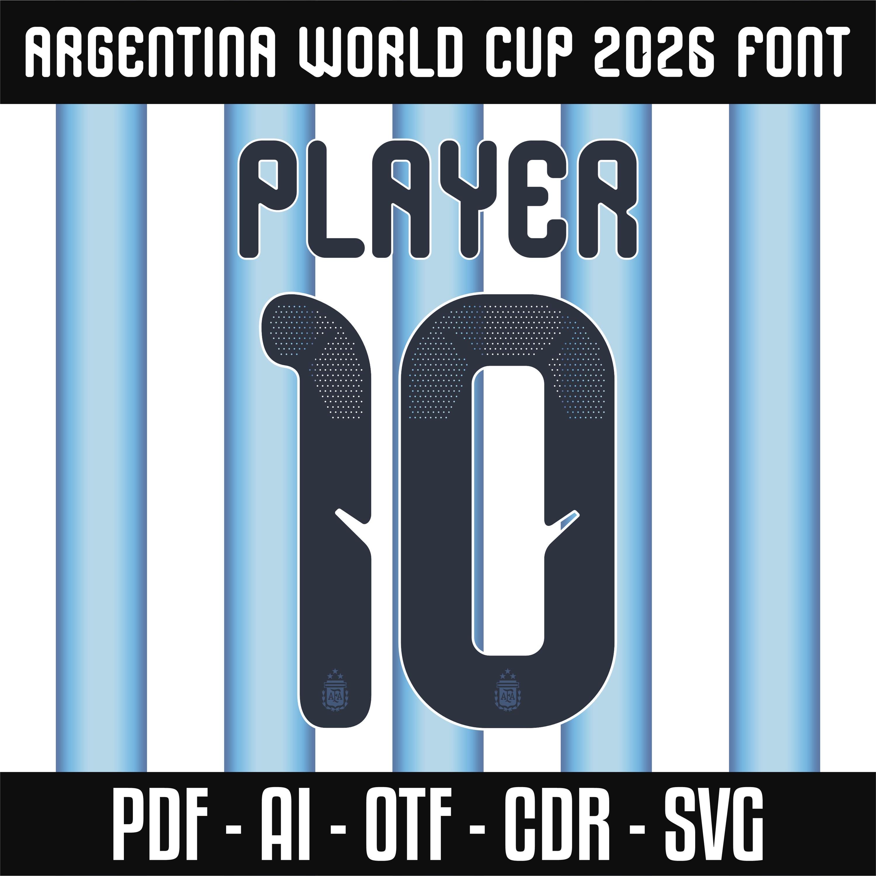 アルゼンチン 2026 ワールドカップ ジャージ フォント |メッシ ネーム