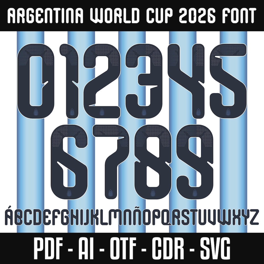 アルゼンチン 2026 ワールドカップ ジャージ フォント |メッシ ネーム