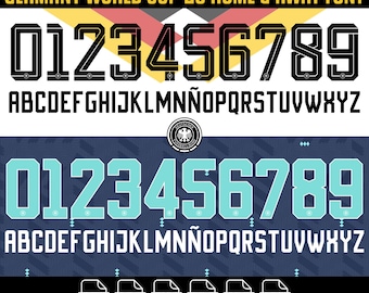 Deutschland Trikot Schrift WM 2026 | otf svg pdf AI eps cdr | Fußball Schrift | Cricut Silhouette | Digitaler Download