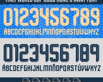 Italy World Cup 2026 Jersey Font azzurri home & away nameset SVG otf EPS AI | football shirt name and numbers