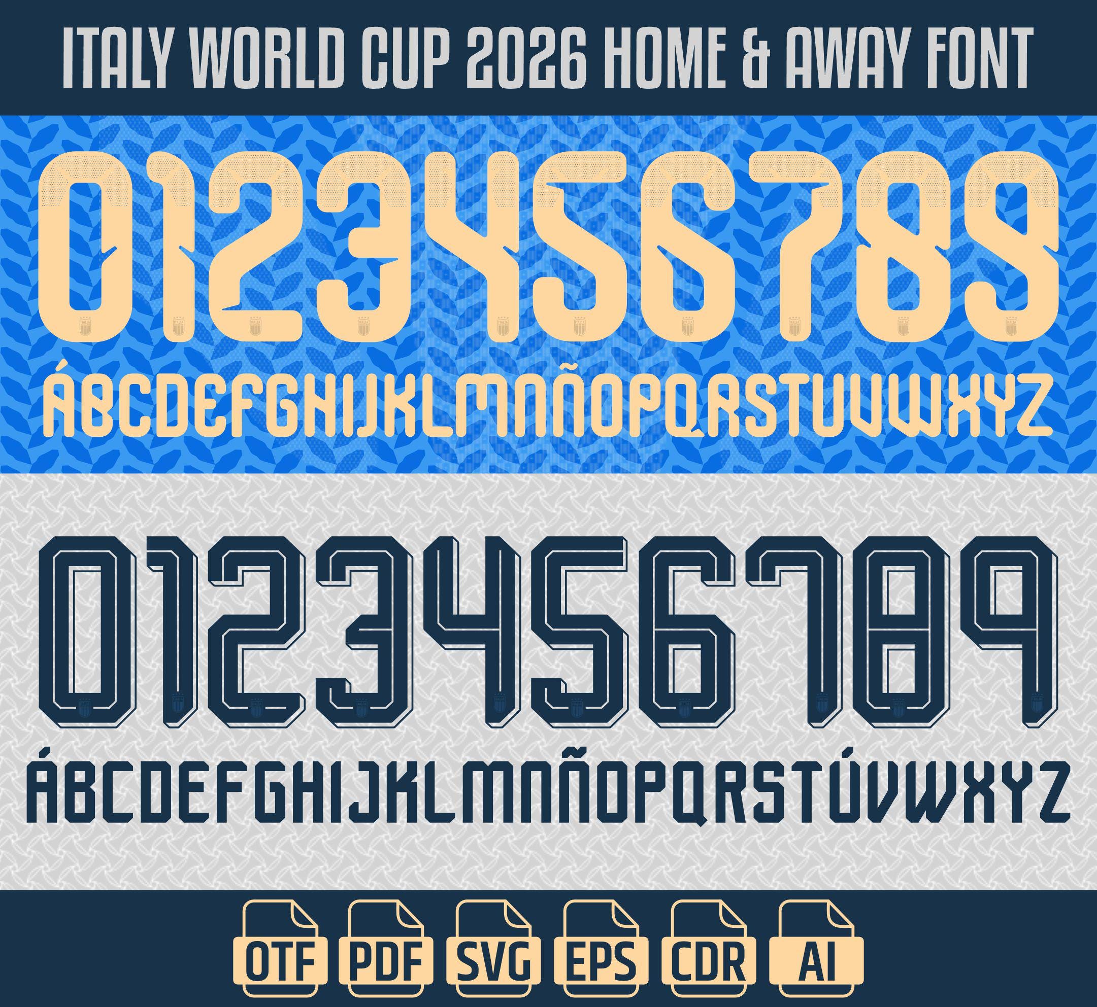 イタリア ワールドカップ 2026 ジャージ フォント アズーリ ホーム