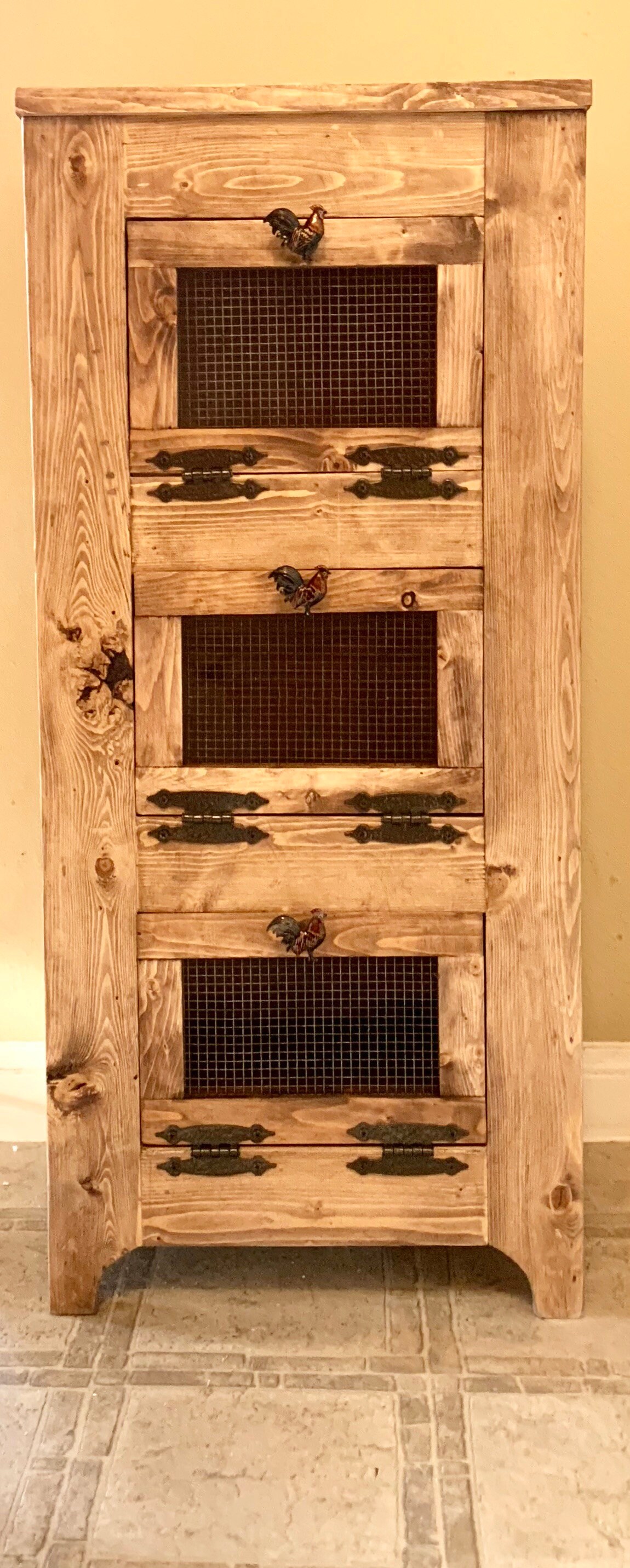 Vintage Metal Vegetable Bin