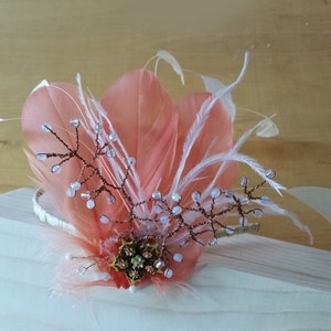 Custom Designed Feather Bridal Hair Fascinator