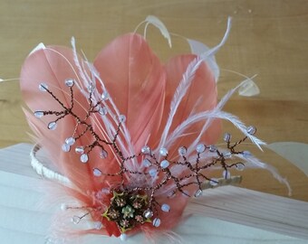 Custom Designed Feather Bridal Hair Fascinator