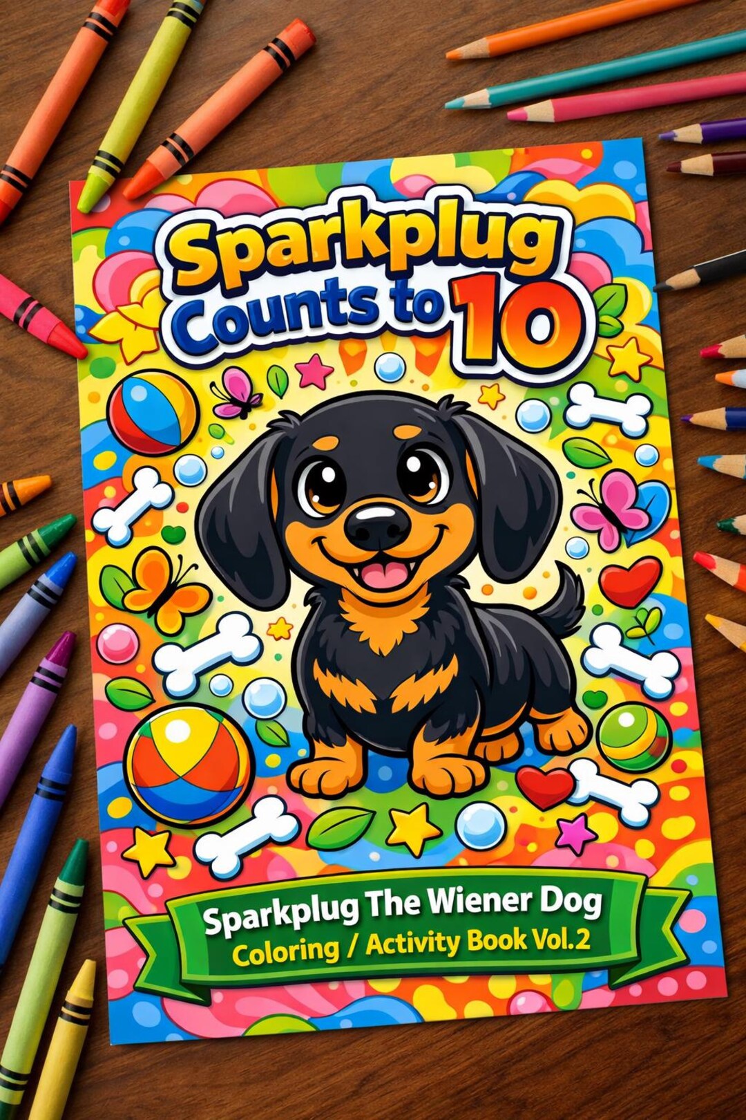 Dachshund Coloring Activity Book, 30 Pages, Learn to Count, Early Math ...