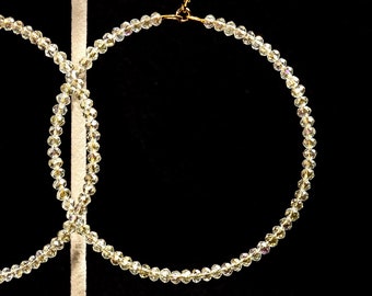 Large Clear (Diamond) Crystal Hoop Earrings (2.5” diameter)