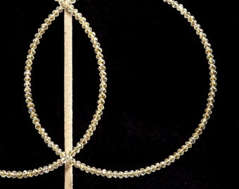 X-Large Clear (Diamond) Crystal Hoop Earrings (3.5” diameter)