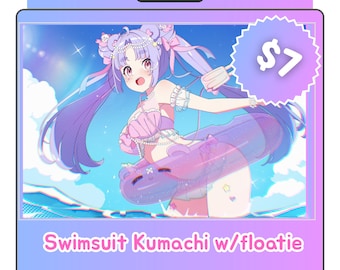 Swimsuit Kumachi Poster with floatie