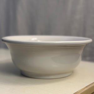 Vintage Fiestaware Medium Mixing Bowl in Pearl Gray Homer Laughlin Made In USA
