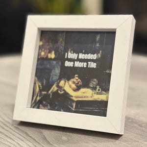Mahjong Art - One More Tile 4x4 Framed Print