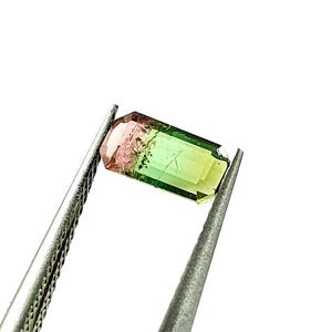 Bi-color tourmaline  0.75 ct no heat no treat origin:Afghanistan October birthstone