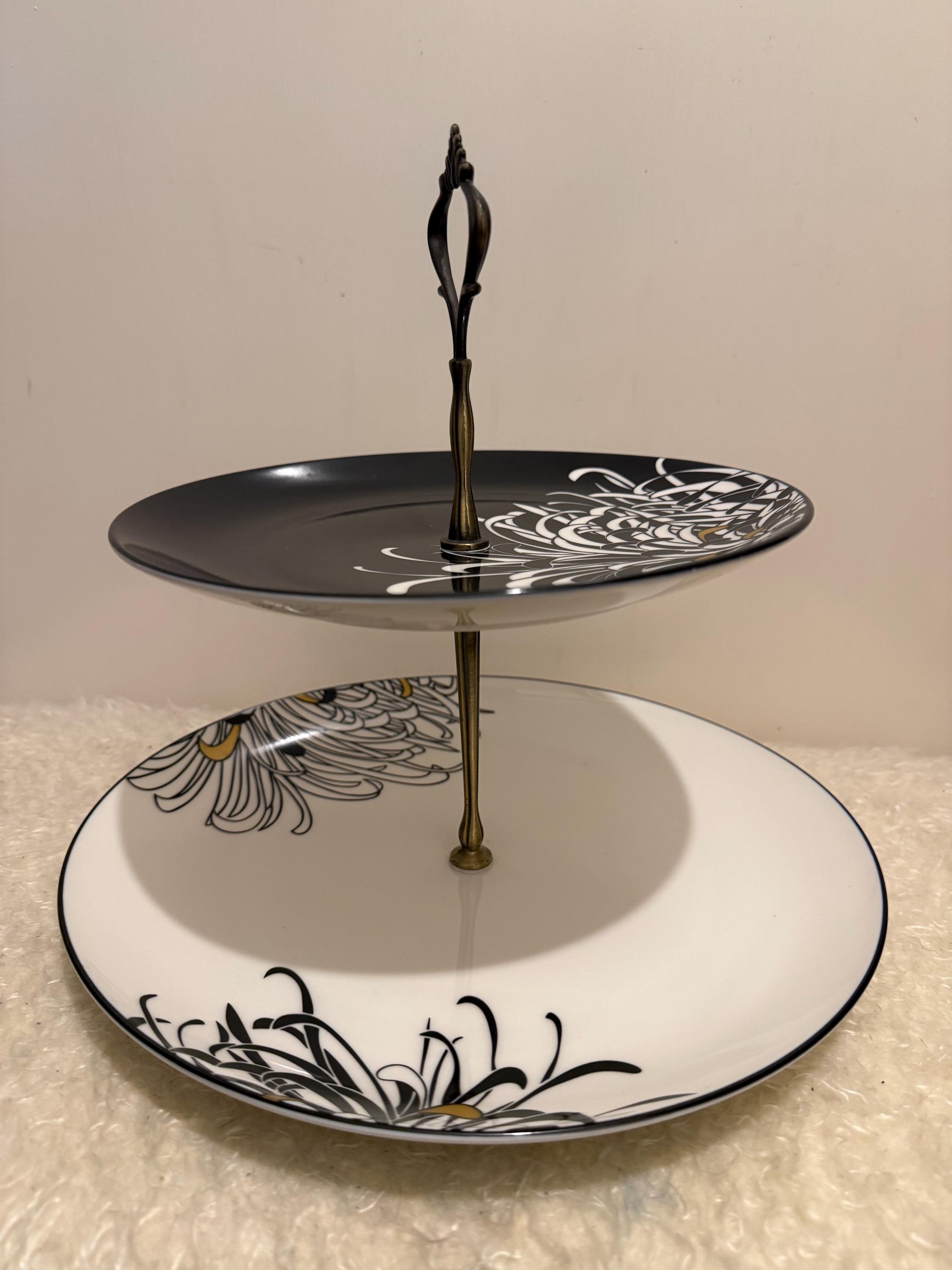 Denby Monsoon Chrysanthemum 2-tier Cake Stand. - Etsy UK
