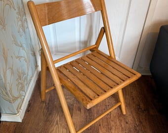 Conran for Habitat Vintage Beech Slatted Folding Chair