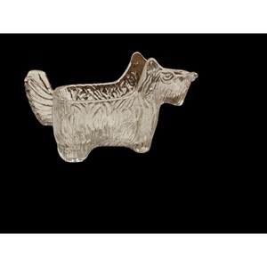 Vintage Clear Glass Scottie Dog Creamer Candy Container