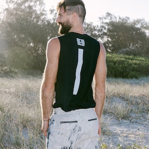 Sleeveless T - Grace, Black Men&#39;s Tank, Printed tank, Tank top, Mens singlet, Gym top, singlet top, black tank top, casual tank top.