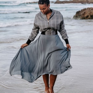 Long skirt in silk clearance