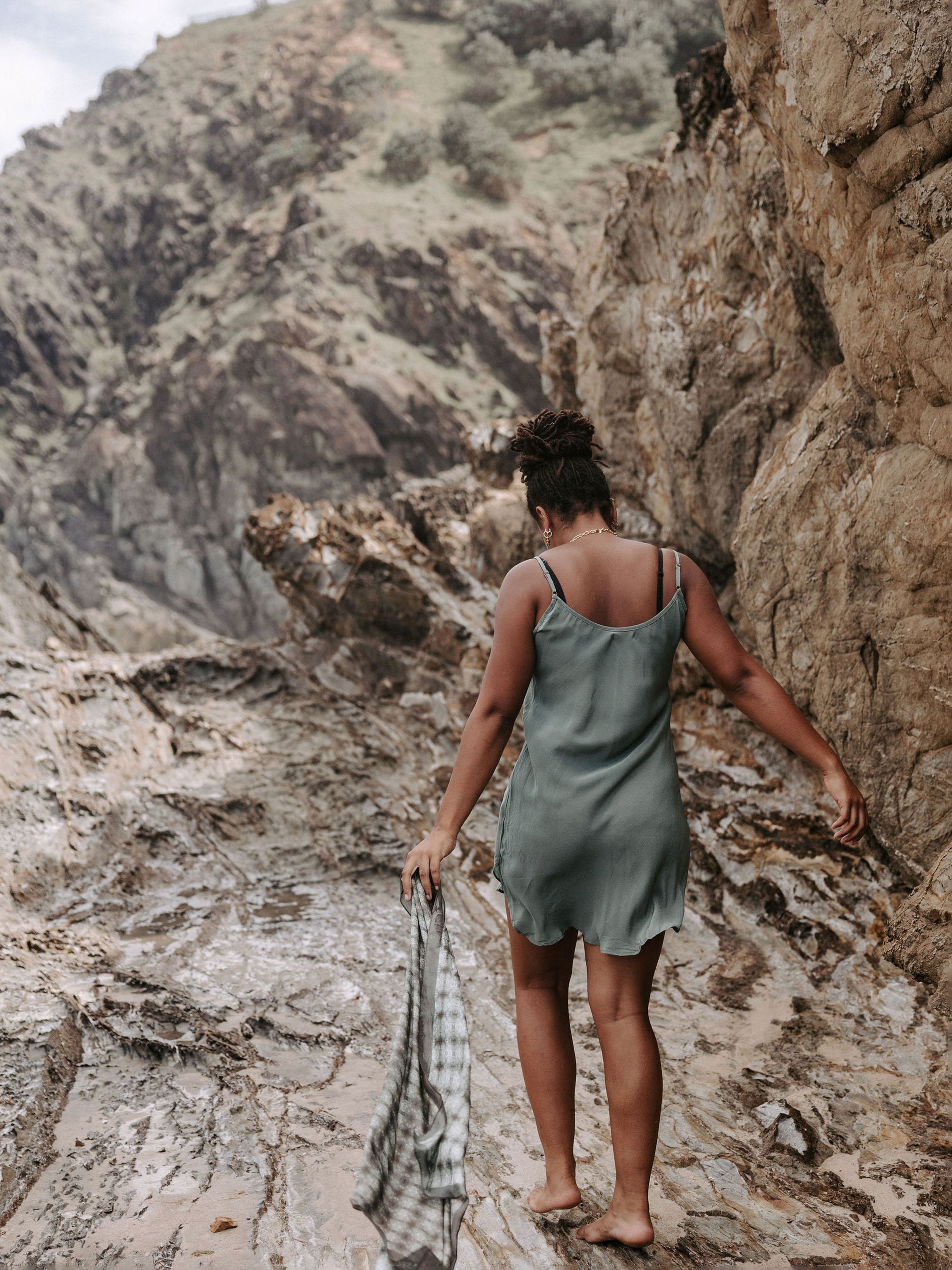 Silk Slip Dress Ocean, Slip Dress, Dusty Silk Dress, Short Slip Dress ...