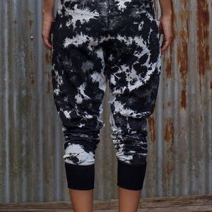 Comfee pants Smoke n Ash, hand dyed, slouch pants, tracksuit, casual pants, gym pants, lounge pants, black pants, black, Dance pants. image 9