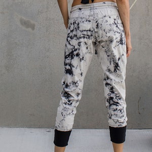 Comfee pants Smoke n Ash, hand dyed, slouch pants, tracksuit, casual pants, gym pants, lounge pants, black pants, black, Dance pants. image 3