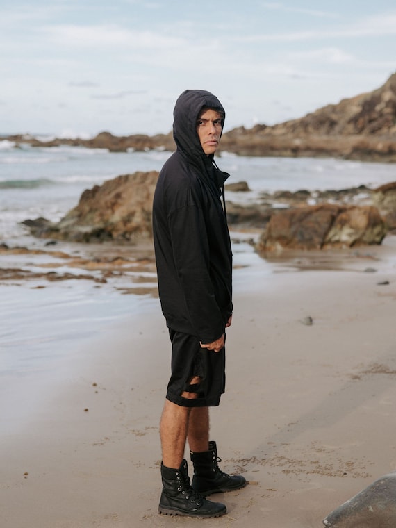 Buy Miko Hoody - Black Long Sleeve Top, Mens Hoodie, Hooded Shirt 