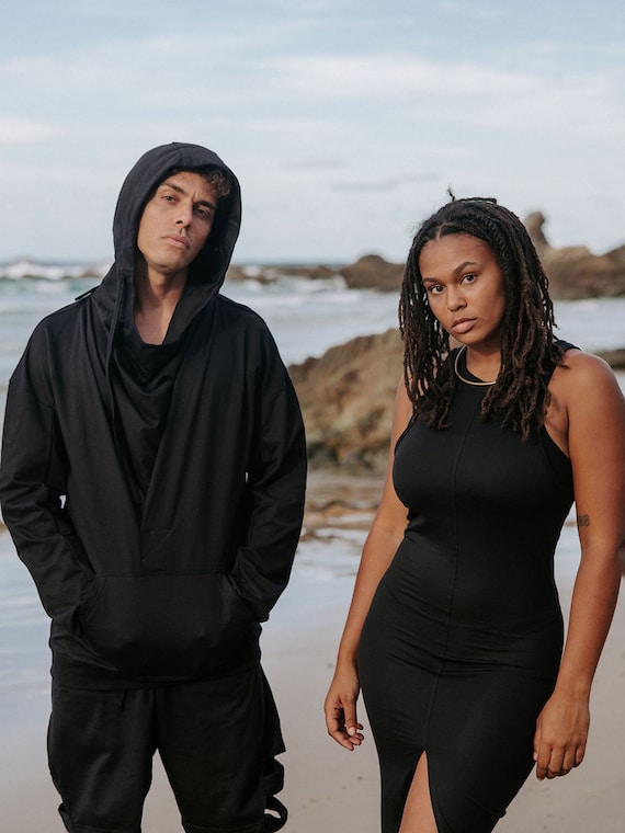 Buy Miko Hoody - Black Long Sleeve Top, Mens Hoodie, Hooded Shirt 