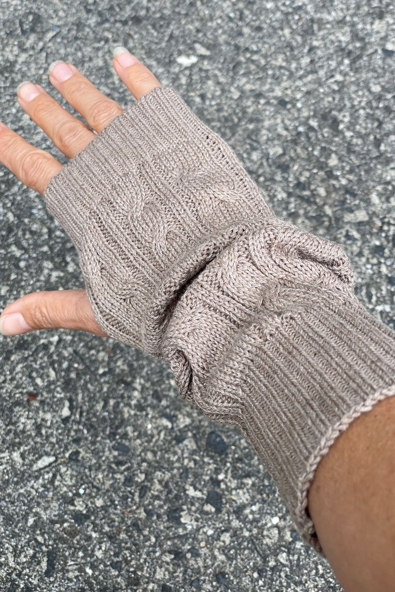 Knitted Arm Warmers Gloves. Etsy