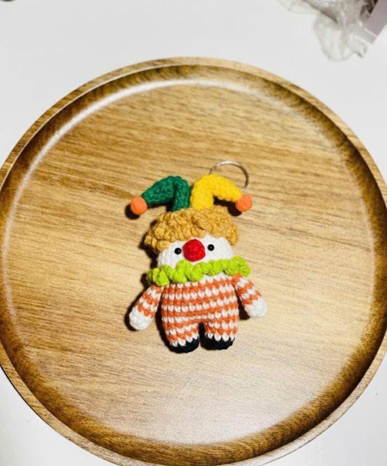 Handmade Crochet Clown & Bunny Dolls - Amigurumi Dolls image 11
