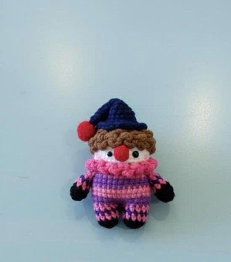 Handmade Crochet Clown & Bunny Dolls - Amigurumi Dolls image 9