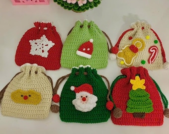 Crochet Christmas Gift Bags – Handmade Holiday Pouches