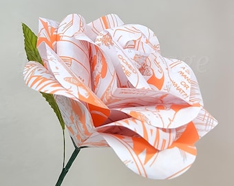 Orange Manga Rose, Anime Wedding Table Decor, Anime Home Decor, Anime Gifts for Her, Best Anime Gifts, Gifts for Anime Fans, Anime Gift Idea