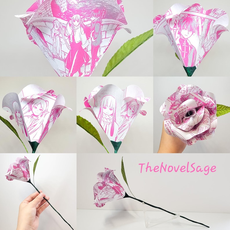 Hot Pink Manga Rose, Anime Gift Idea, Anime Home Decor, Anime Gifts for Her, Best Anime Gifts, Gifts for Anime Fans, Japanese Anime Gift image 5