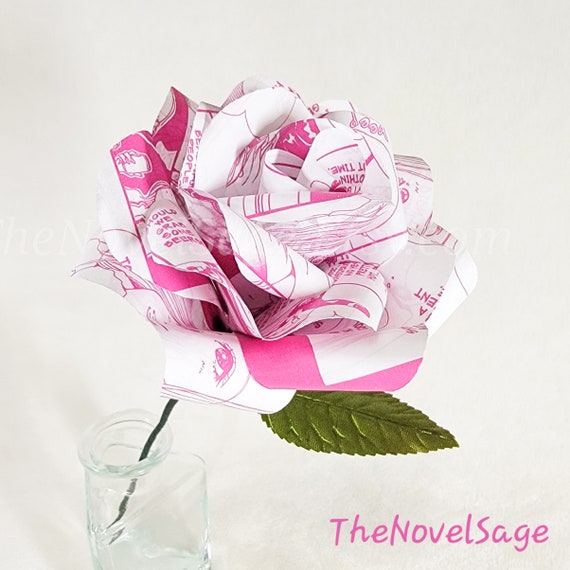 Hot Pink Manga Rose, Anime Gift Idea, Anime Home Decor, Anime Gifts for Her, Best Anime Gifts, Gifts for Anime Fans, Japanese Anime Gift