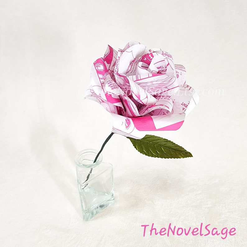 Hot Pink Manga Rose, Anime Gift Idea, Anime Home Decor, Anime Gifts for Her, Best Anime Gifts, Gifts for Anime Fans, Japanese Anime Gift image 3