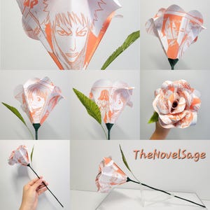 Hot Pink Manga Rose, Anime Gift Idea, Anime Home Decor, Anime Gifts for Her, Best Anime Gifts, Gifts for Anime Fans, Japanese Anime Gift image 8