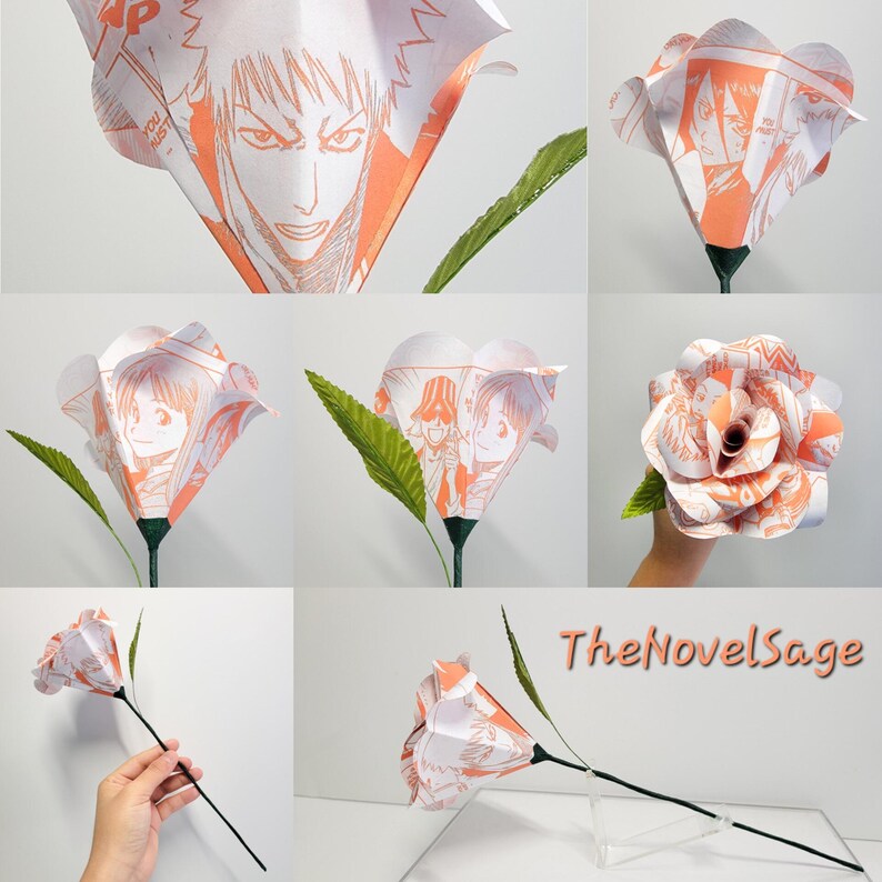Hot Pink Manga Rose, Anime Gift Idea, Anime Home Decor, Anime Gifts for Her, Best Anime Gifts, Gifts for Anime Fans, Japanese Anime Gift image 8