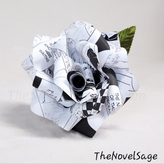 Black Manga Rose, Anime Gift Idea, Anime Home Decor, Anime Gifts for Her, Best Anime Gifts, Gifts for Anime Fans, Japanese Anime Gift
