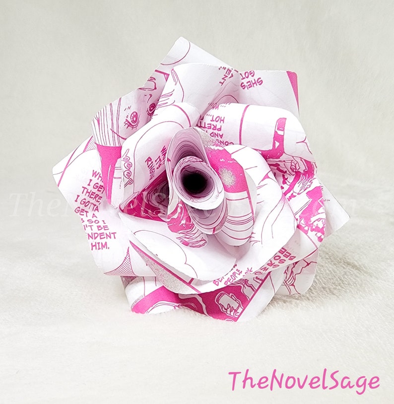 Hot Pink Manga Rose, Anime Gift Idea, Anime Home Decor, Anime Gifts for Her, Best Anime Gifts, Gifts for Anime Fans, Japanese Anime Gift image 12