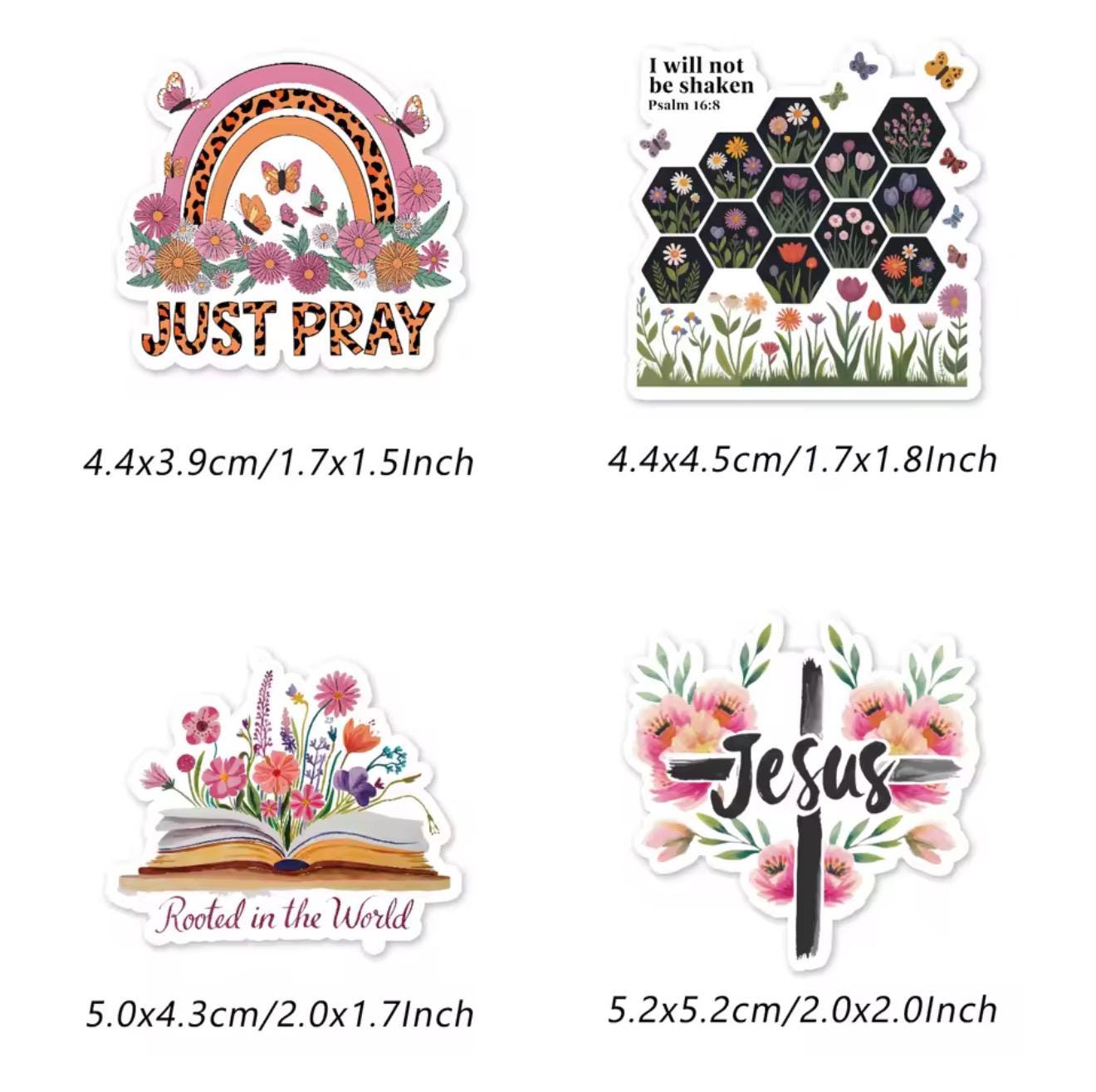 Christian Faith Stickers – Waterproof Bible Verse & Jesus Quote Decals ...