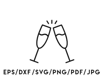 Cheers Icon Design Instant Download Svg, Eps, Dxf, Png, Pdf, Jpg digital download