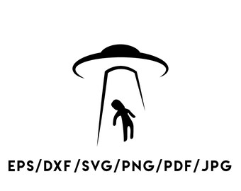 Alien Ufo Design Instant Download Svg, Eps, Dxf, Png, Pdf, Jpg digital download
