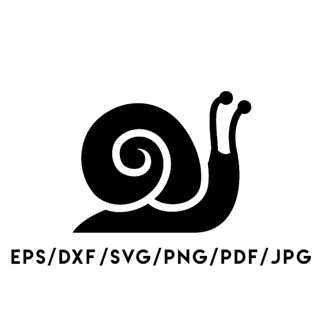 Snail Design Instant Download Svg, Eps, Dxf, Png, Pdf, Jpg Digital ...