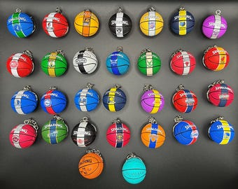 NBA Team Mini Basketball Keychain | Basketball Fan Gift | Sports Key Ring