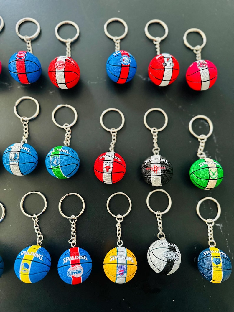 Nba Pvc Keychain 3D NBA Basketball Team Keychain, Sports Fan Gift - Etsy