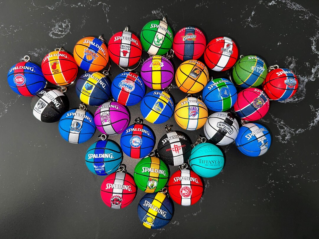 3D NBA Basketball Team Keychain, Sports Fan Gift - Etsy