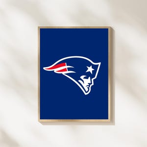 Patriots Pat Patriot Inspired Wall Art Football Team Decor Digital Download Print
